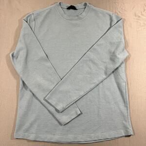 The Commons Thermal Long Sleeve Shirt Blue Ribbed Men's Large